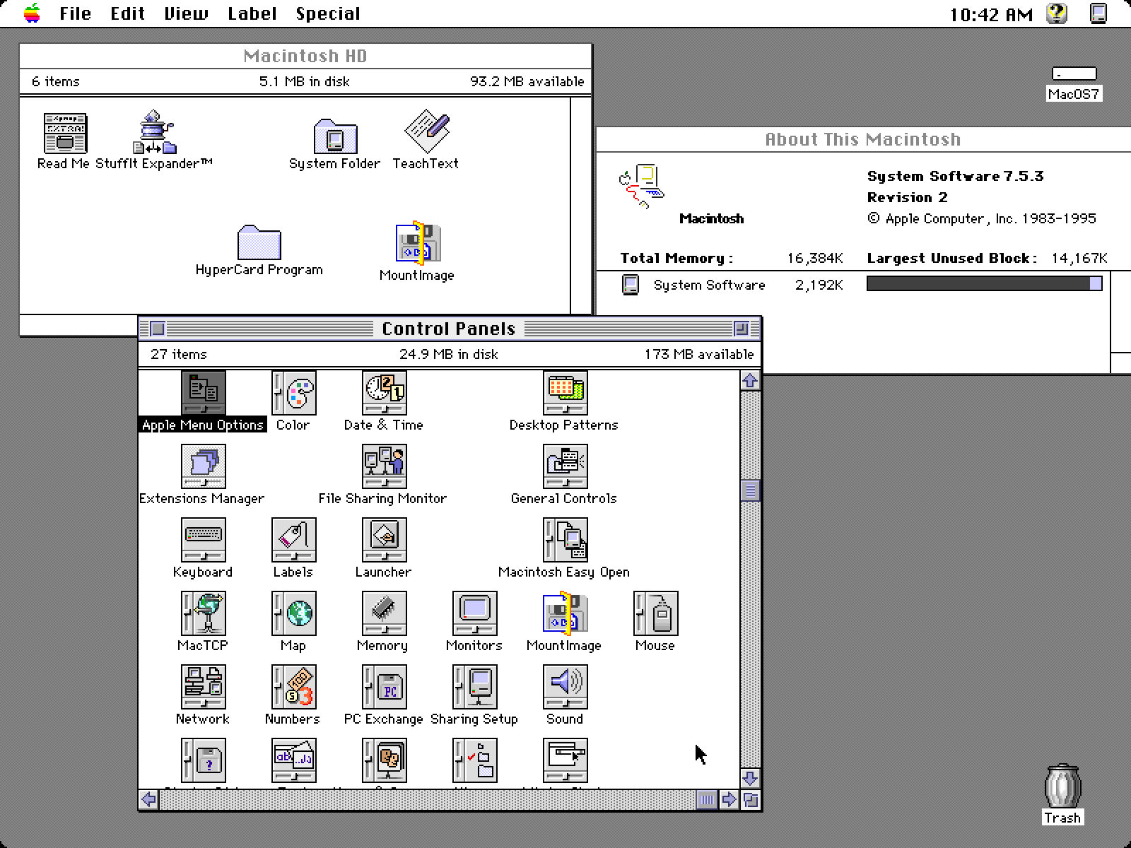 Screenshot van System 7